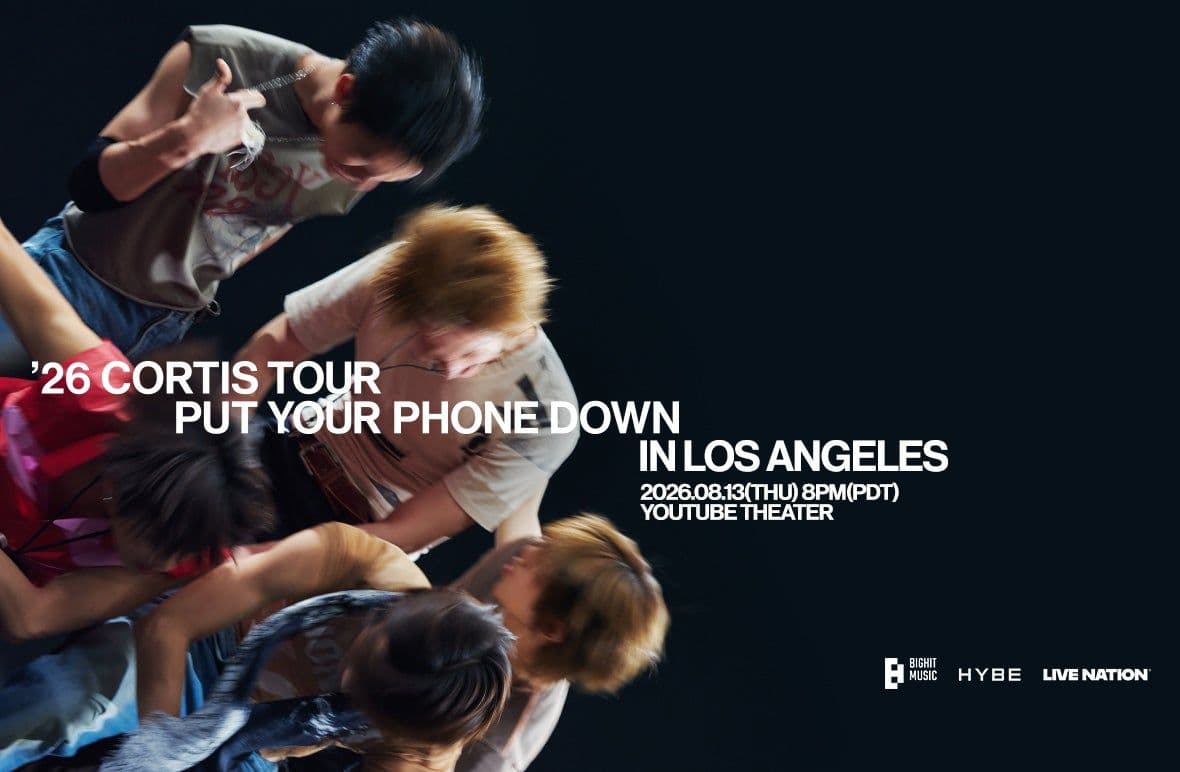 CORTIS appear in promotional artwork for the PUT YOUR PHONE DOWN tour.